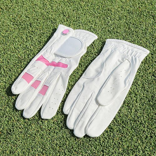 TINAYAUE Kids Golf Gloves for Boys Girls Age 5-9 1 Pair Breathable Microfiber Golfing Gloves Left Hand Right Hand Golf Glove (Pink, Size 16)