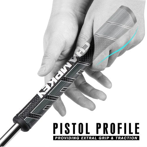 CHAMPKEY Premium Pistol Golf Putter Grip | Lightweight and Comfortable Golf Grips | Advanced Texture Control and High Feedback Golf Putter Grips(Gray, Midsize)