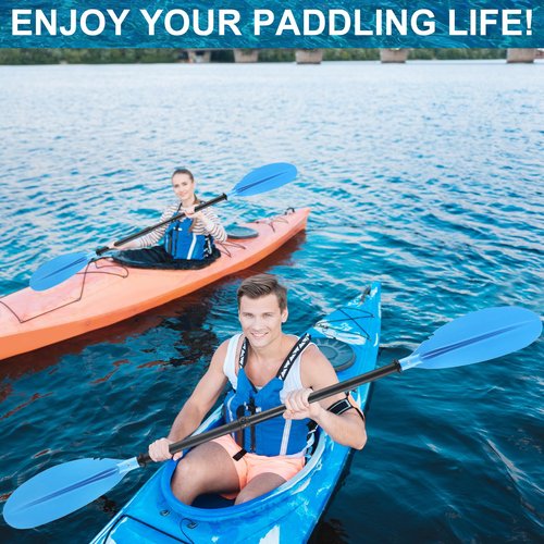 Kayak Paddle 4 Pieces, Kayak Paddles Teel Made Telescopic 70inch-97inch for Kayaking Canoeing Boating for Surfing Oar Fishing Convenient Packable for Starter or a pro