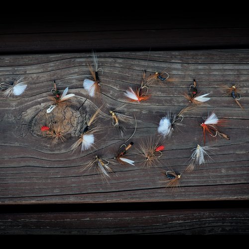 Goture 30pcs Lures Fly Fishing Flies Kit - Trout Bass Salmon Fishing Assortment - Dry Wet Streamers Nymphs