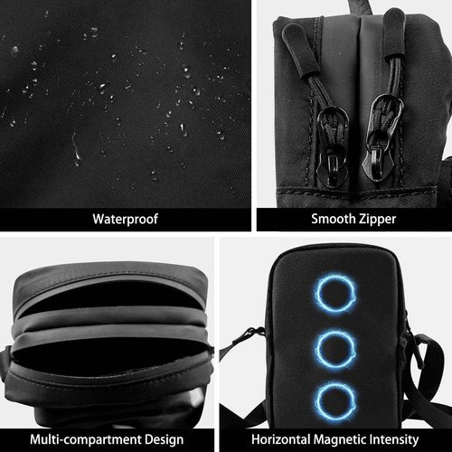 MBYLOEBA, Magnetic Gym Bag, Small Gym Bag for Men, Gym Accessories for Men, Large Capacity with Secure Magnets, Gym Workout, Travel Bag, Black