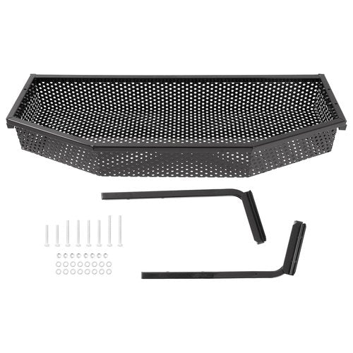 WUTIST Front Cargo Basket Compatible with Icon/Advanced EV Golf Cart W/Mounting Brackets Black Steel Powder Coated Storage Basket