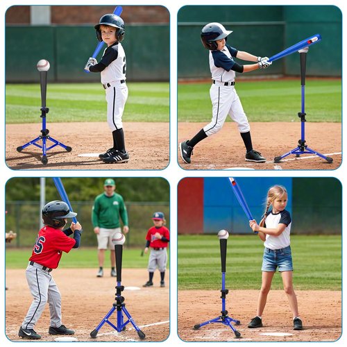 BaseGoal Baseball Tee for Kids,Batting Tee,Softball Tee,Youth Hitting Tee,Teeball Tee,Travel Tee,Easy Adjustable Height