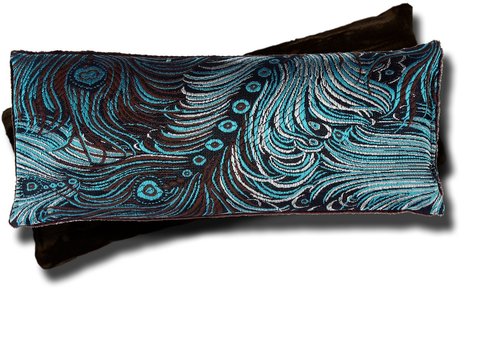 Candi Andi Handmade Luxe Serenity Eye Pillow - All-Natural Flaxseed - Unscented – Weighted Eye Mask for Yoga, Meditation, Hot & Cold Therapy - Dark Turquoise - TEP-DT