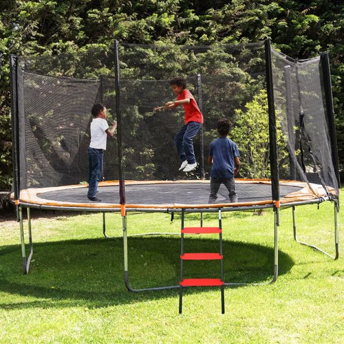 SweetBin Universal 3 Steps Trampoline Ladder with Wide Steps,Durable and Easy to Assemble,220 lbs Capacity Trampoline Accessories for Kids