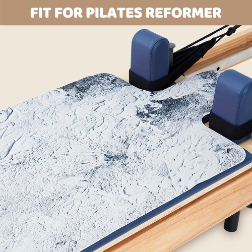 Pilates Reformer Mat, 360° Non Slip Sweat-Wicking Pilates Reformer Cover, 39.2" L x 24" W Washable Portable Pilates Equipment Mat for Gym Workout Fitness, Dark Gray