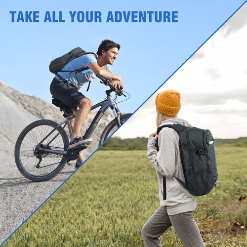 Zavothy 18L Hydration Backpack with 3L Water Bladder Water Backpack for Hiking Hydration Pack Insulated Daypack for Cycling Black