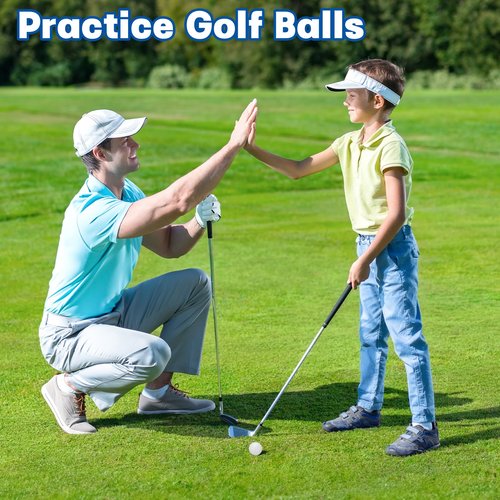 Coopay 120 Pack Practice Golf Balls, 42mm Plastic Golf Training Balls with a Drawstring Bag Hollow Sports Limited Flight for Swing Practice Driving Range Backyard Home Indoor Outdoor Use (White)