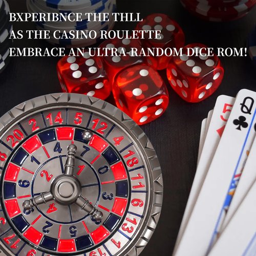 Froggod Roulette Dice Spinner – 1pc Metal DND Spinner with 3D Relief | Mechanical DND Dice – Dungeons and Dragons Gifts(D20 Black Red Blue)
