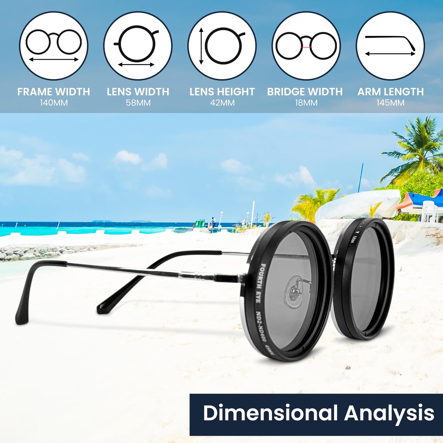 Amazefull Adjustable Sunglasses Stepless, Using ND filter, adaptive Sunglasses,1-9 Levels for outdoors - Eyewear with Adjustable fit