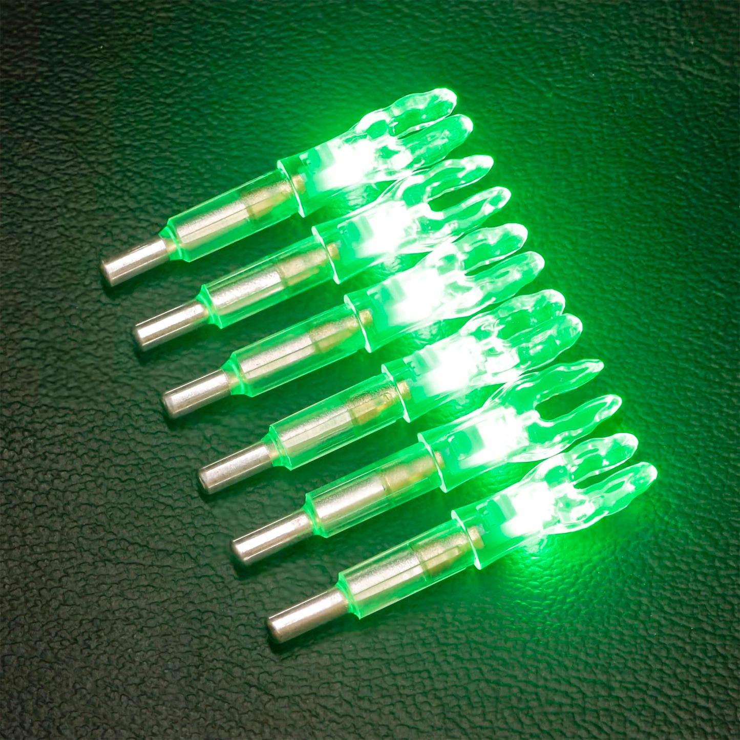 ACDSHOT 6PCS X Lighted Nocks for Arrows with .204 .233 .244 .246 Inside Diameter with H, S, GT Bushings LED Light up Knocks