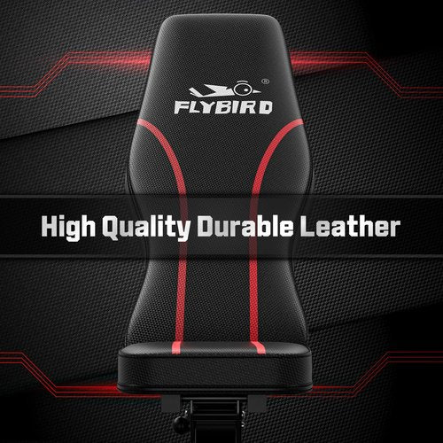 FLYBIRD Adjustable Bench,Utility Weight Bench for Full Body Workout- Multi-Purpose Foldable Incline Bench (Black)