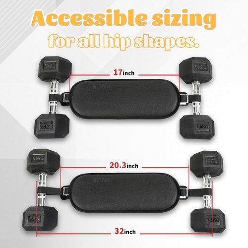 MIUONO Hip Thrust Belt, Dumbbell Hip Thrust Belt for Kettlebells or Grip Plates, Thicker Slip-Resistant Leather Glute Bridge Pad Machine for Booty Workout of Home Gym