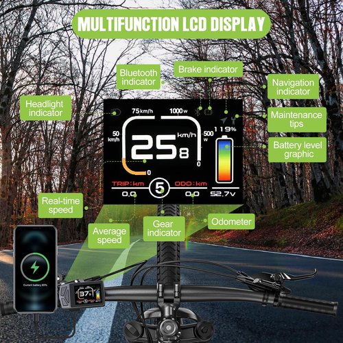 TSDZ8 48V750W Mid Drive Kit,Upgraded 1056W Peak Power Torque Sensored Mid Drive Ebike Conversion Kit, Electric Bike Kit with EKD01 Display for 68-73MM Bottom Bracket Mountain Bike,Citybike,Tricycle