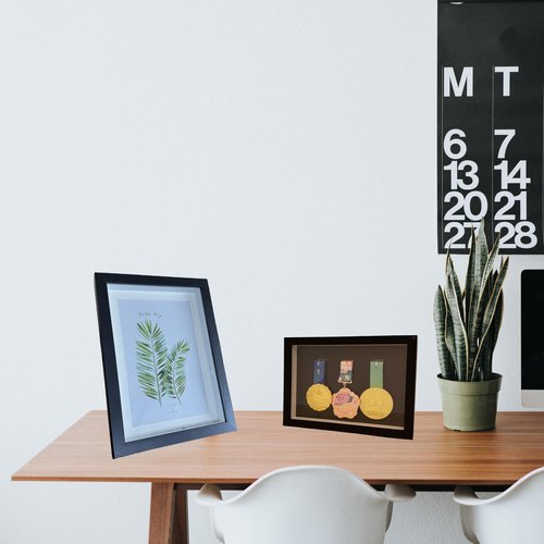 3-in-1 Convertible Medal Display Shadow Box, Medal Display Black A4 Size for Runners, Marathon, Race Winner, Soccer, Football, Gymnastics & All Sports