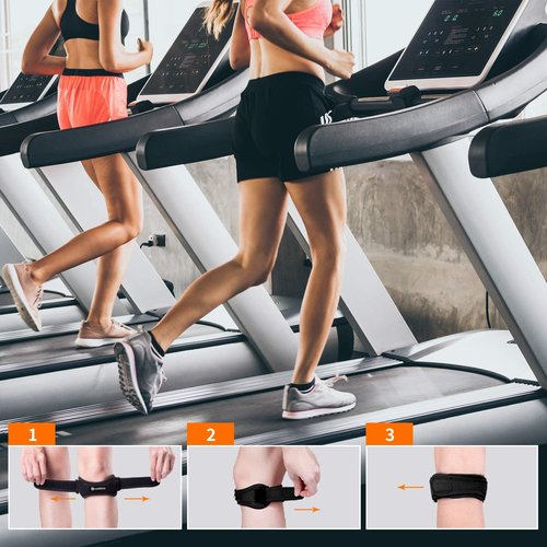CAMBIVO Essential Series Knee Brace for Women and Men (2 Pack), Patella Tendon Support Straps for Knee Pain Relief, Running, Basketball, Hiking, Volleyball, Tennis, Squats (Black)