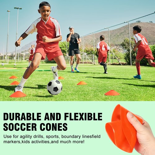 Agility Hurdles Training Equipment - 5 Speed Hurdles and 10 Soccer Cones with Carrying Bag for Soccer, Football, and Track Drills, Ideal for Athletes Speed and Agility Training