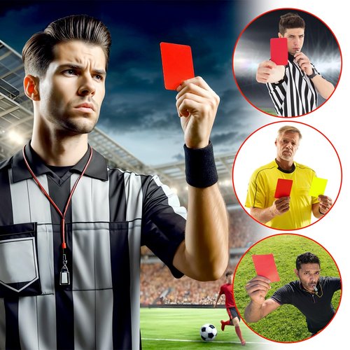 Qianyu 10pcs Professional Sports Soccer Referee Cards Red Yellow Cards Referee Warning Penalty Cards Judge Accessory Warning Ejection Delay Game Judge Cards for Sport Competition Training (10)