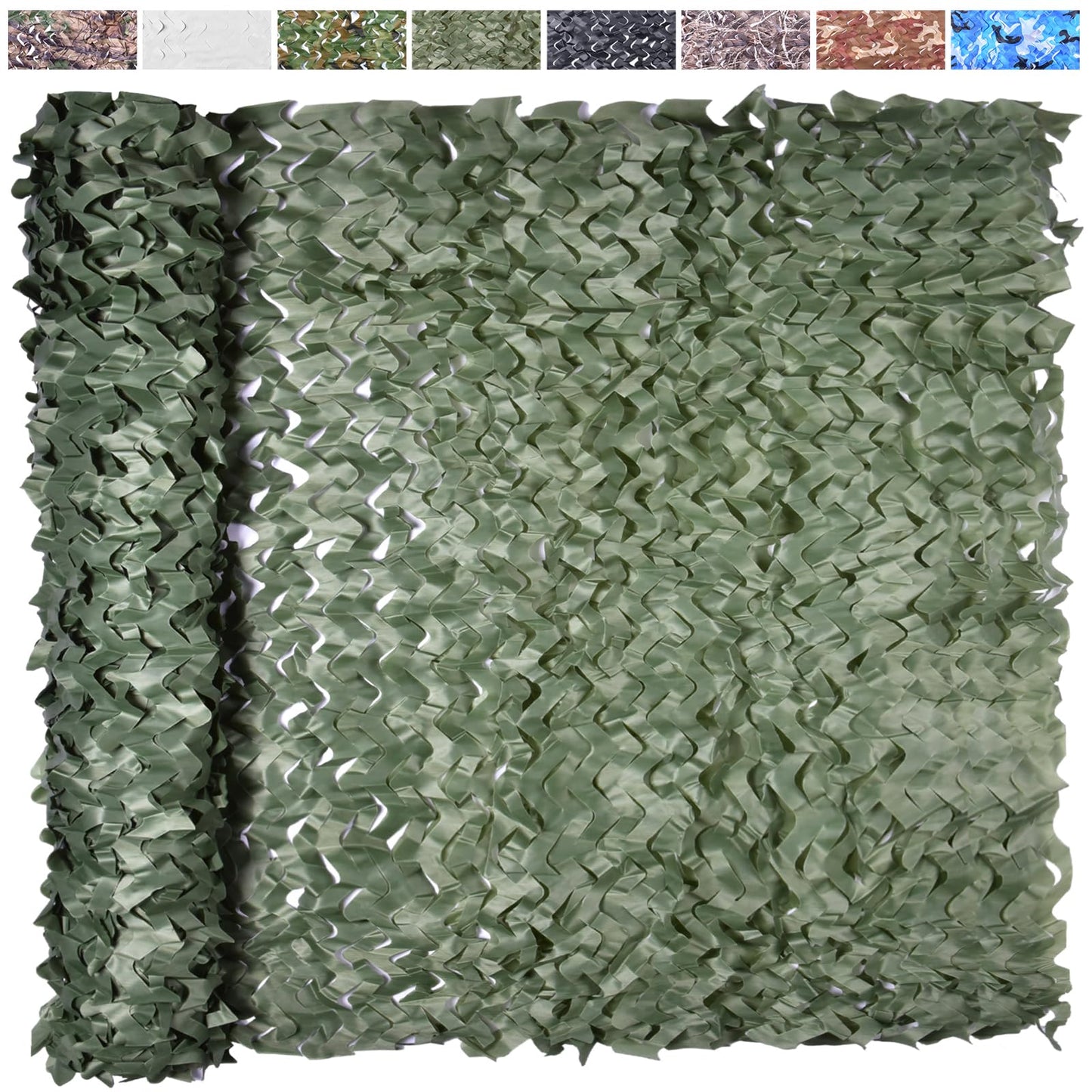 Yeacool Camo Netting Camouflage Netting Camo Blind Army Net Sunshade Mesh for Hunting Military Decorations Party Shooting Outdoor(Dark Green, 6.5ftx4.9ft, 2m*1.5m)