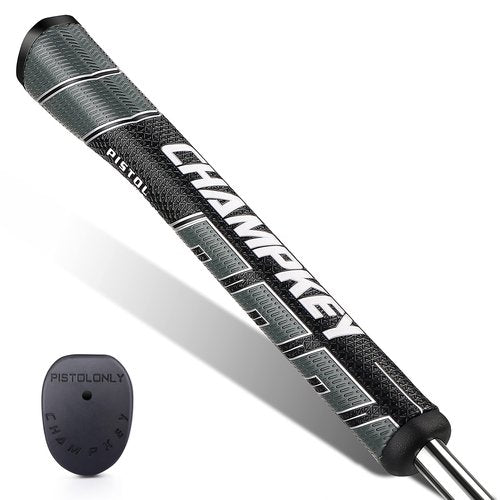 CHAMPKEY Premium Pistol Golf Putter Grip | Lightweight and Comfortable Golf Grips | Advanced Texture Control and High Feedback Golf Putter Grips(Gray, Midsize)