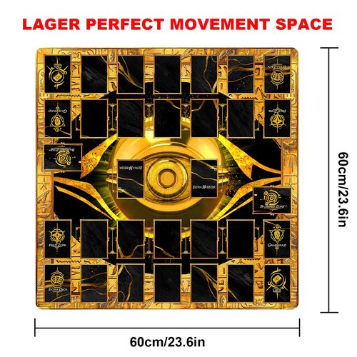 sabermaster Card Rubber Mat - 2 Player, Square playmat for Gamer 60x60cm/23.6x23.6inch