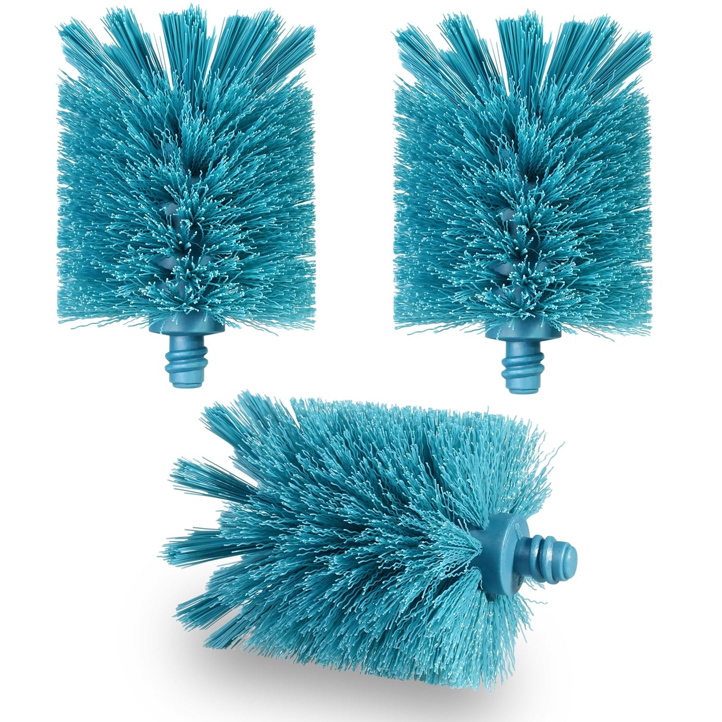 MOSOLAN 2-in-1 Bottle Brush Refills, 3 Pack Replacement Brush Heads, Smokey Blue