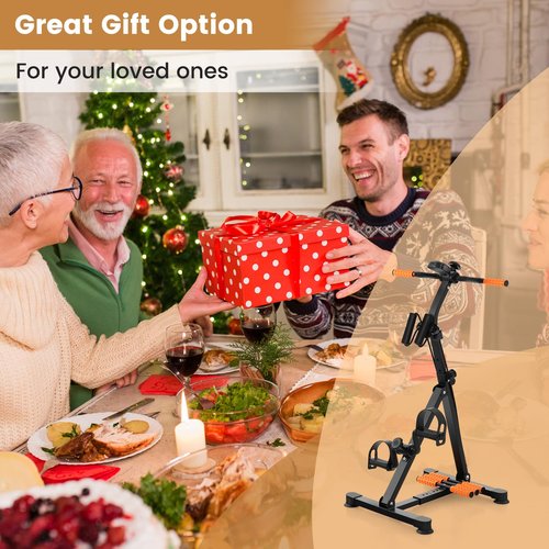 Toolsempire Pedal Exerciser Bike for Seniors, Hand Arm Leg Knee Physical Therapy Exercise Bike with Monitor, Indoor Adjustable Fitness Equipment for Rehabilitation Recovery