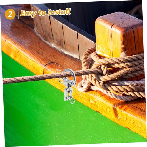 OHPHCALL Quick Release Stainless Steel Swivel Shackle for Use Load Capacity Easy Handpull Operation Essential for Sailboats and Yachts Secure Rigging