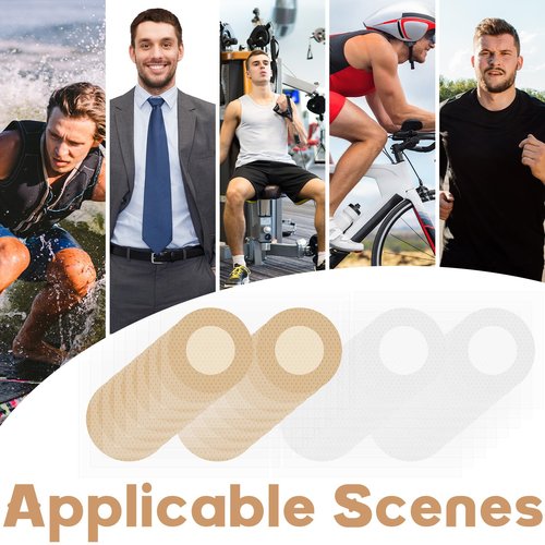 Velmitten 200pcs(100 Pairs) Mens Nipple Cover, Nipple Covers for Men No Show Guard Men Anti Chafing Running Nip Protector Hider Tape for Running, Fitness, Daily Wear