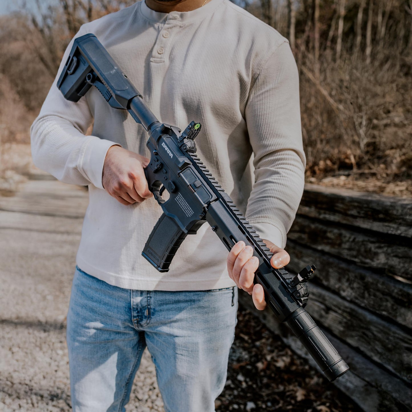 Barra Airguns 400e Gen 2 Polymer Full Auto Battery-Powered BB Gun Kit, Includes LiPo Battery and Charger, Fully Automatic Electric BB Rifle - 430 to 440 FPS