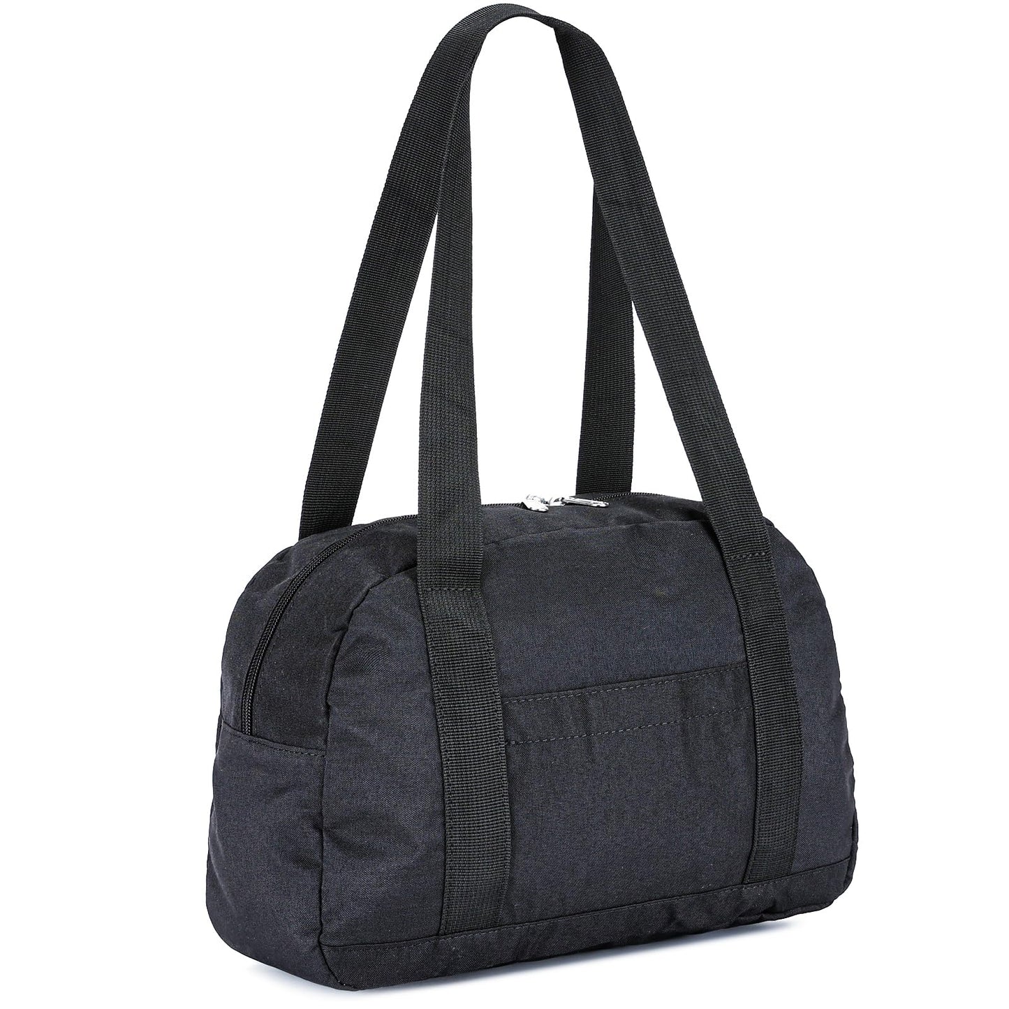 Mini Gym Bag for Women Girls, 12 inch Small Gym Tote Bag, Lightweight Carry On Small Duffle Bag for Travel Sports (Black)