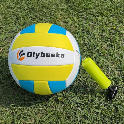 5-Angle Adjustable Volleyball Rebounder Net 7x4ft, Durable & Portable Bounce Back Training Equipment for Practicing Volleying Bumping Spiking with High-Tension Net, PU Volleyball, Pump, Stakes