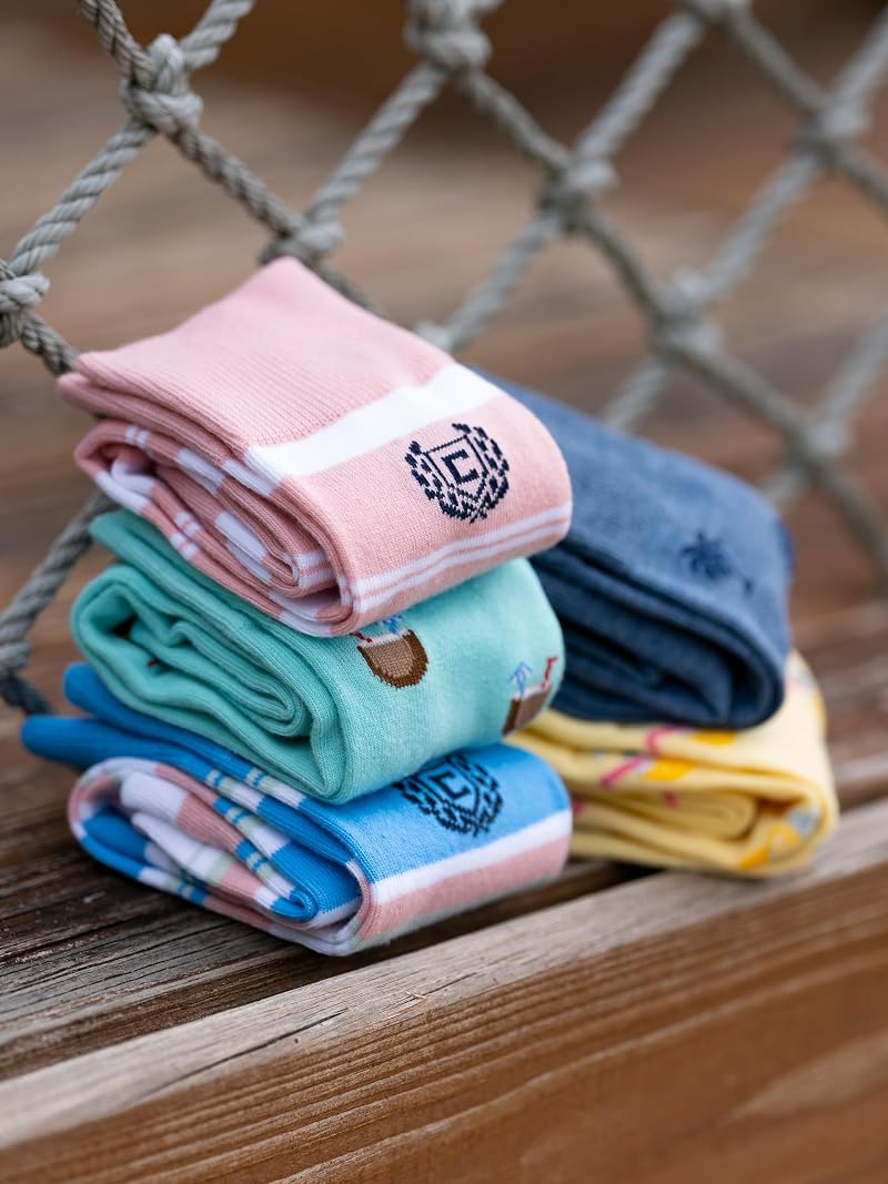 Sailboat Denim Crew Socks for Men - Chaps 3-Pack with Cushioned Comfort