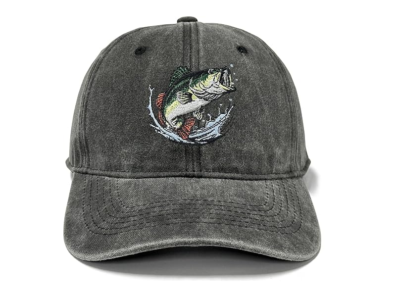 Bass Fishing Hat for Anglers – Adjustable, Unisex Dad Cap with Embroidered Bass