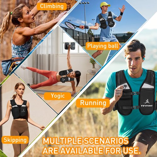 Running Vest for Men Women, Adjustable Chest Straps with Reflective Strips , Lightweight and Breathable Hydration Vest with Multiple Pockets for Phones and Water Bottles