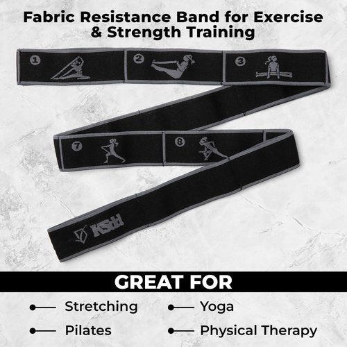 KSDD Yoga Strap with Loops for Stretching – Multi-Loop Flexibility Trainer & Physical Therapy Strap Stretch Band, Leg Stretcher & Pilates Stretching Equipment