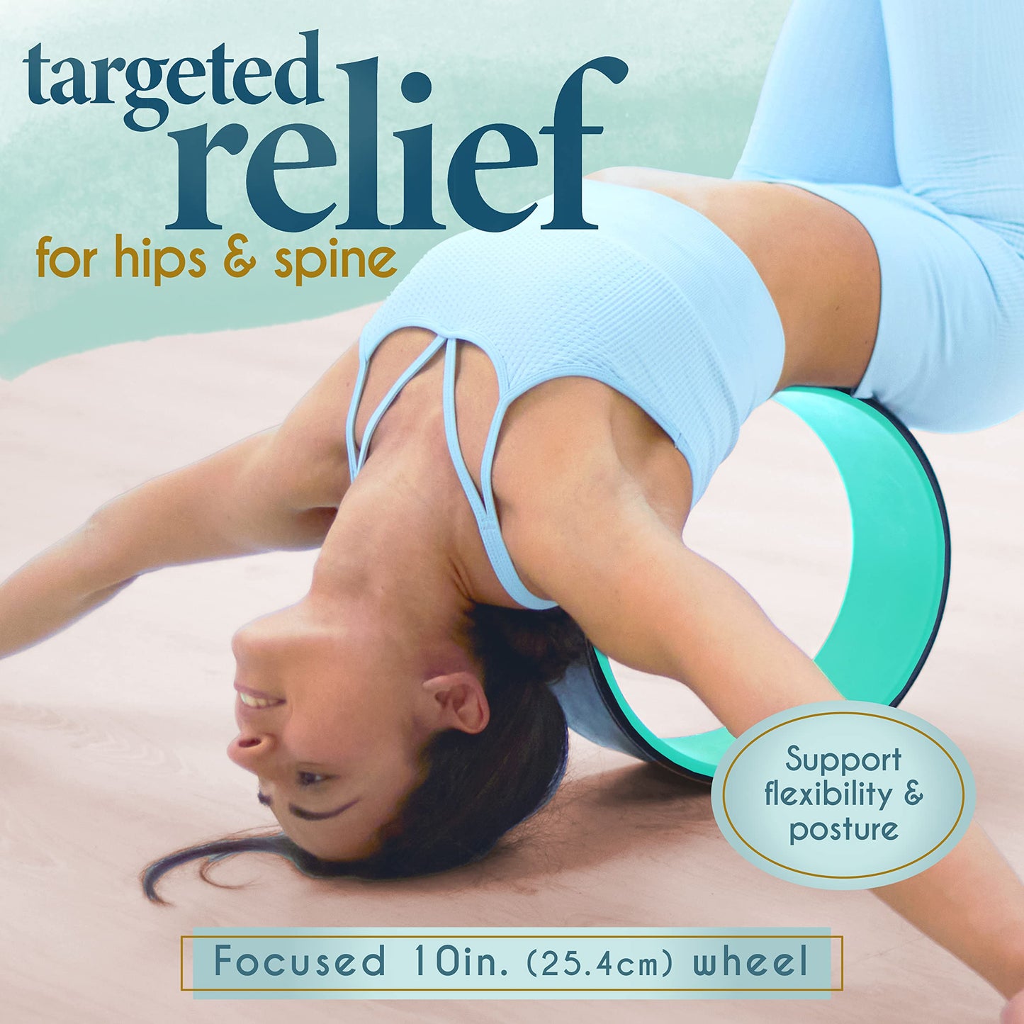 Florensi Yoga Wheel Set Pack of 3 Green Back Roller Spinal Stretch Set