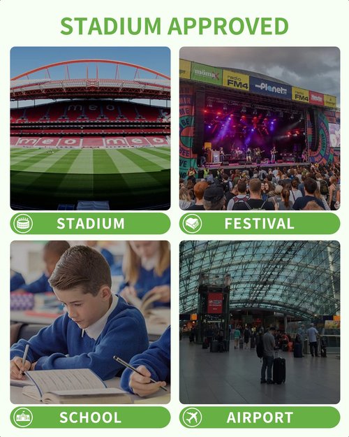 MAY TREE Clear Backpack Stadium Approved for Women and Men, Clear Bag for Stadium Events, Transparent bag for Concert Sporting Festival, Black
