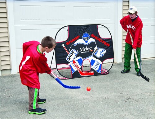 MyLec All Purpose Goal for Outdoor Sports, Foldable Nylon Sports Net, Lightweight & Portable, Easy Assembly & Durable, Perfect Hockey Gifts (Red, 5 Pounds)