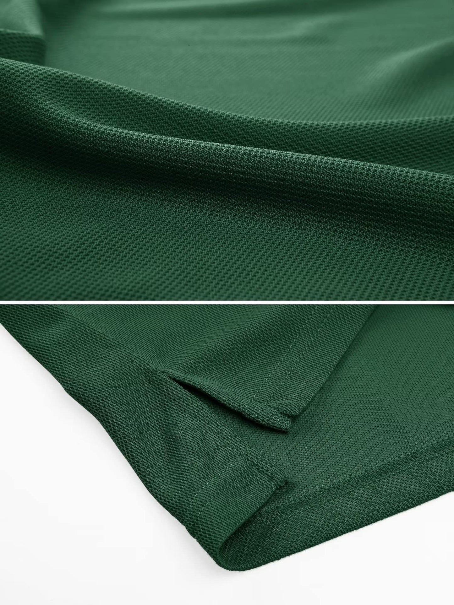 MAGCOMSEN Short Sleeve Polo Shirts for Men Golf Polo Shirts Casual Shirts Quick Dry Performance Shirts Dark Green L