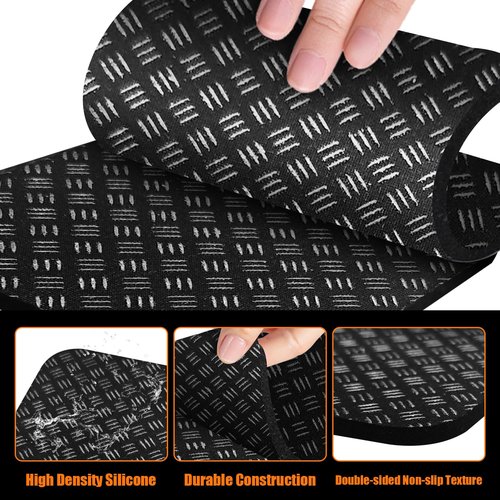6pcs Treadmill Mat Pads,4x4 Inch Silicone Treadmill Mat,Double-Sided Non-Slip Walking Pad Mat,Shock-Absorbing Exercise Equipment Mat,Suitable for Treadmills, Elliptical Machines, Exercise Bikes