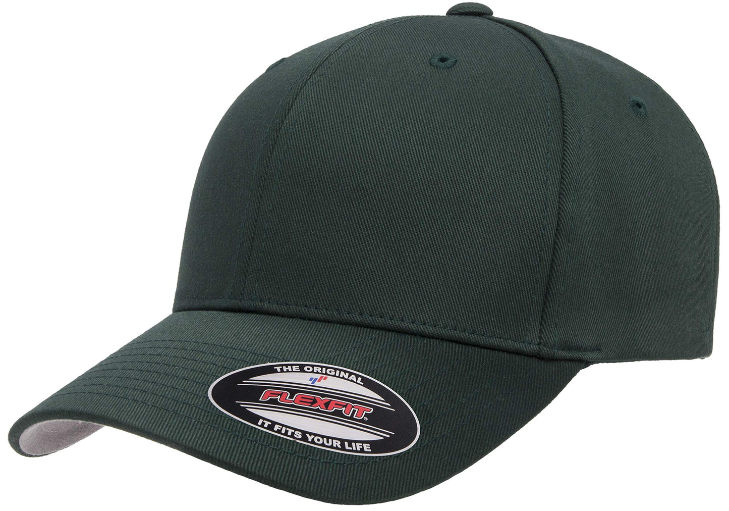 Flexfit Men's Wooly Combed Twill Fitted Baseball Cap, Spruce, Large-X-Large