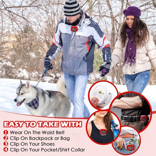 Copkim 4 Pcs Pedometers for Walking Step Counter Step Tracker Steps and Miles LCD Counters Portable Clip on Pedometers for Seniors Women Jogging Hiking Running Walking(Red)