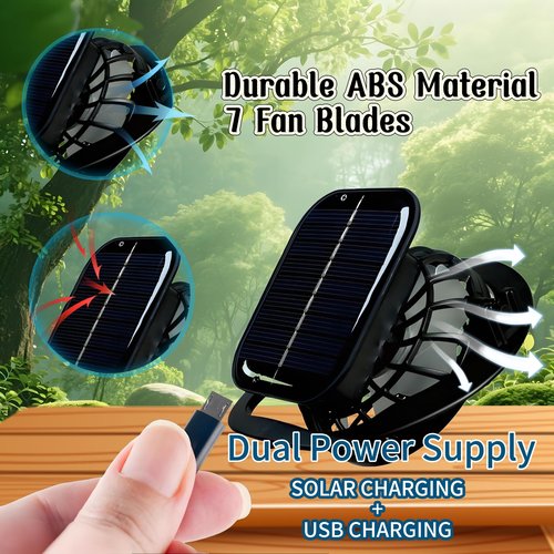 Solar Fan Hat, Wide Brim Sun Hat with 2 Solar Fan Built,Waterproof Outdoor Fishing Hat for Men Women UPF 50+ (US, Alpha, One Size, D)