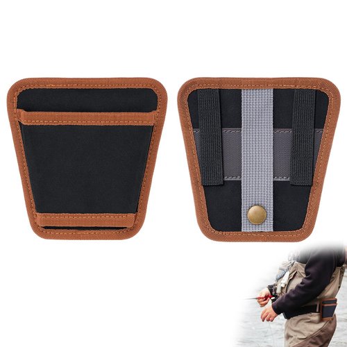 Chunful Fly Fishing Net Holder Adjustable Belt Mounted Landing Net Holster for Fishnet and Racquet