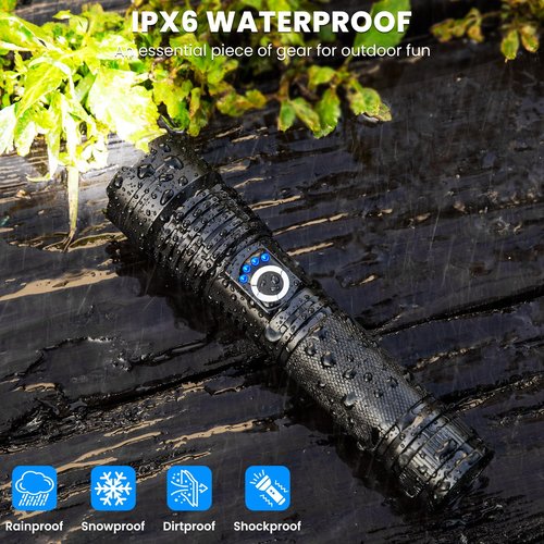 ALSTU 990,000 High Lumens Rechargeable Flashlights - 3 Pack Bright LED Flash Light for Home, 5 Modes Handheld Flashlight for Camping Emergencies