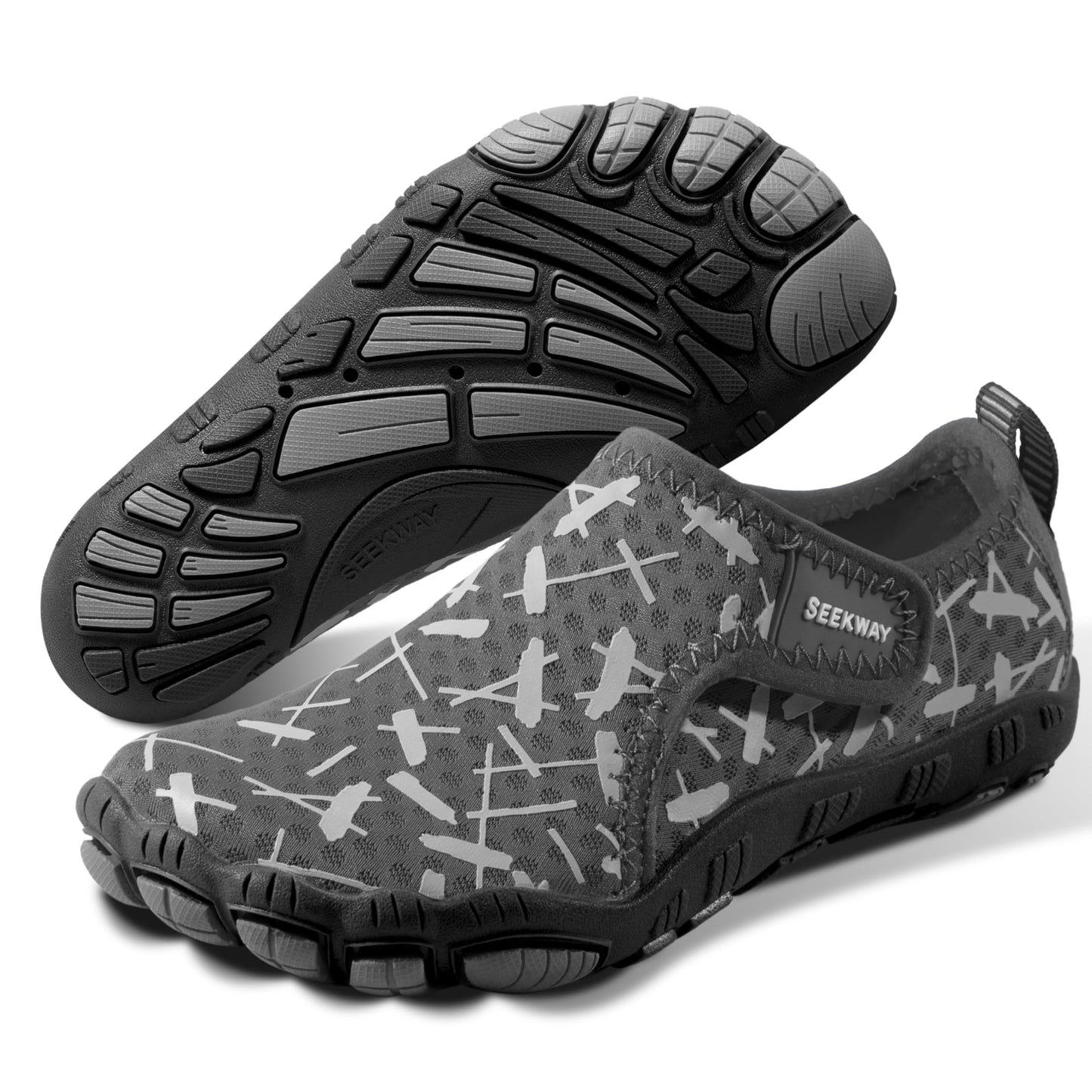 SEEKWAY Barefoot Water Shoes for Kids - Wide Toe Box and Quick-Dry Sand Shoes Toddler for Hiking Swim Beach Pool Kayak Sport Accessories, Camping Essentials Non-Slip for Boys Girls Sizes