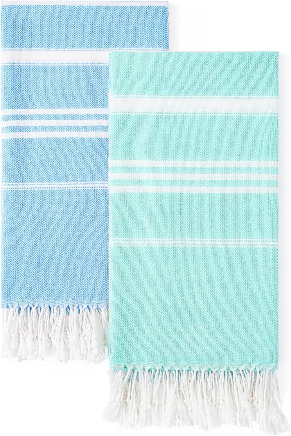 2 Packs Turkish Beach Towels Quick Dry Sand Free Oversized Bath Pool Swim Towel Extra Large XL Big Blanket Adult Travel Essentials Cruise Accessories Must Haves Clearance Vacation Stuff