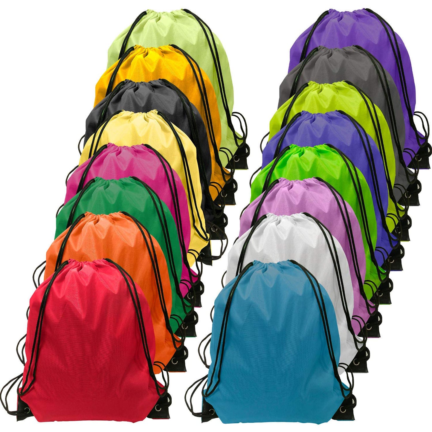 GoodtoU Drawstring Backpack Bulk- Cinch sack backpack 48 Pcs 4 Color Drawstring Bags Bulk