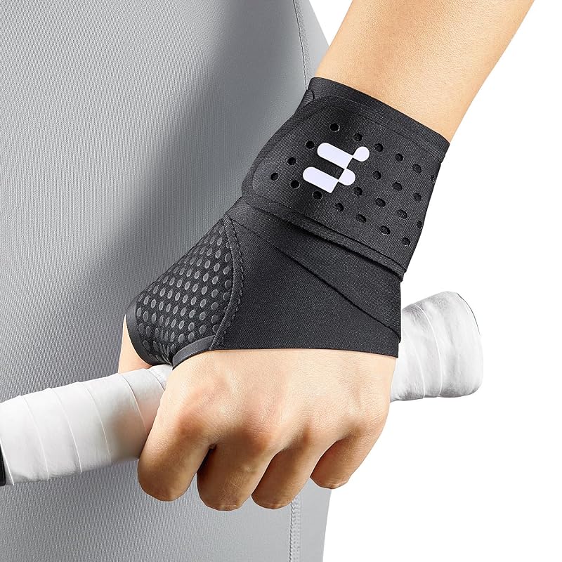 Fitomo Ultra Thin Carpal Tunnel Wrist Brace - Black, L/XL (All-Day Wear)